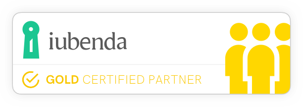 Logo che indica che Baz è Gold Partner Iubenda